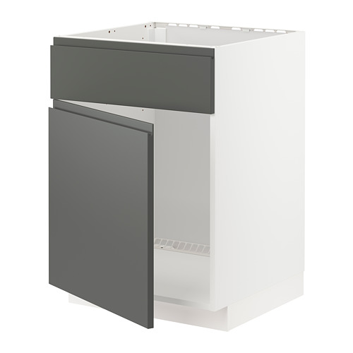 METOD base cabinet f sink w door/front