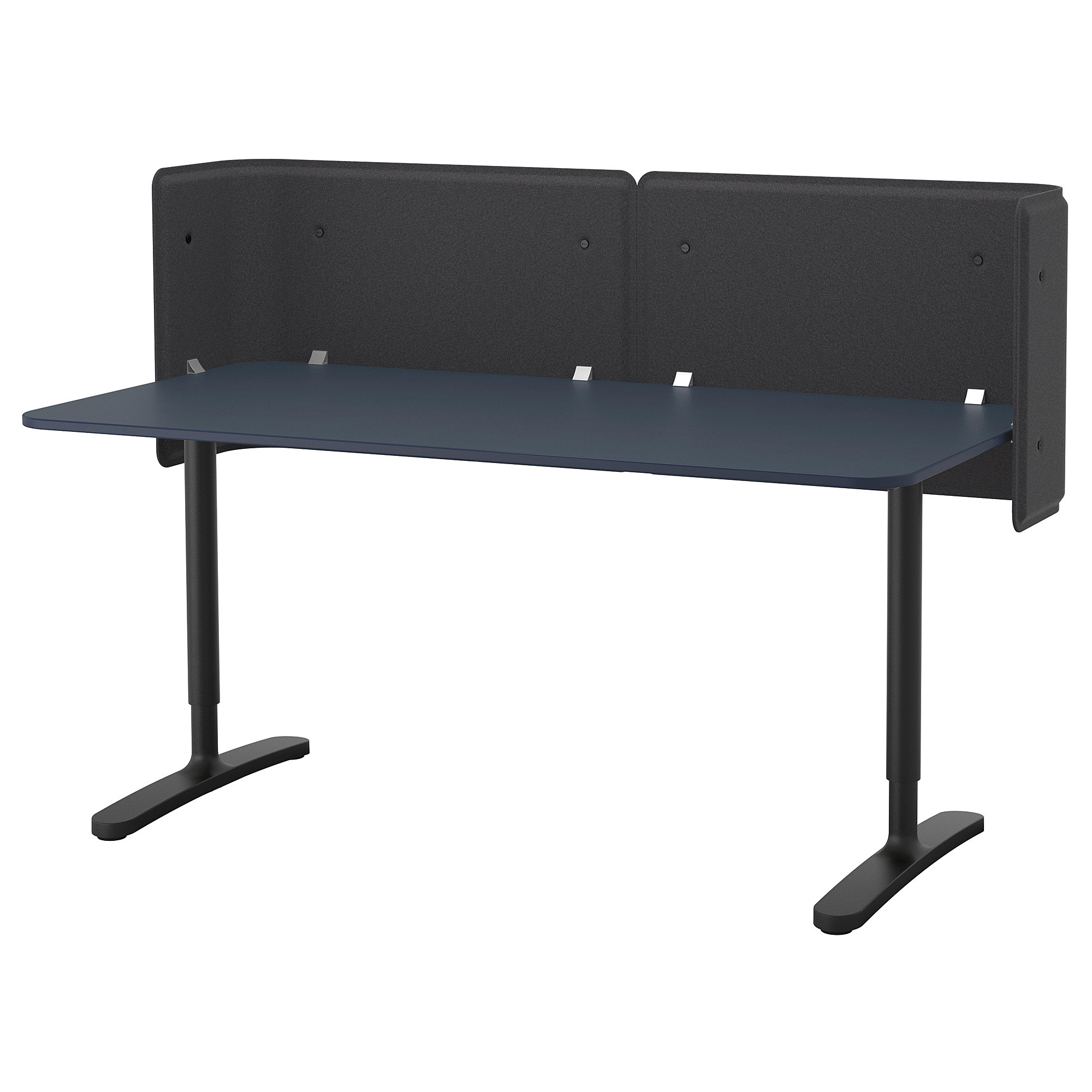 BEKANT reception desk, linoleum blue/black IKEA Hong Kong and Macau