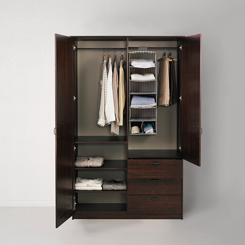 MUSKEN wardrobe with 2 doors+3 drawers