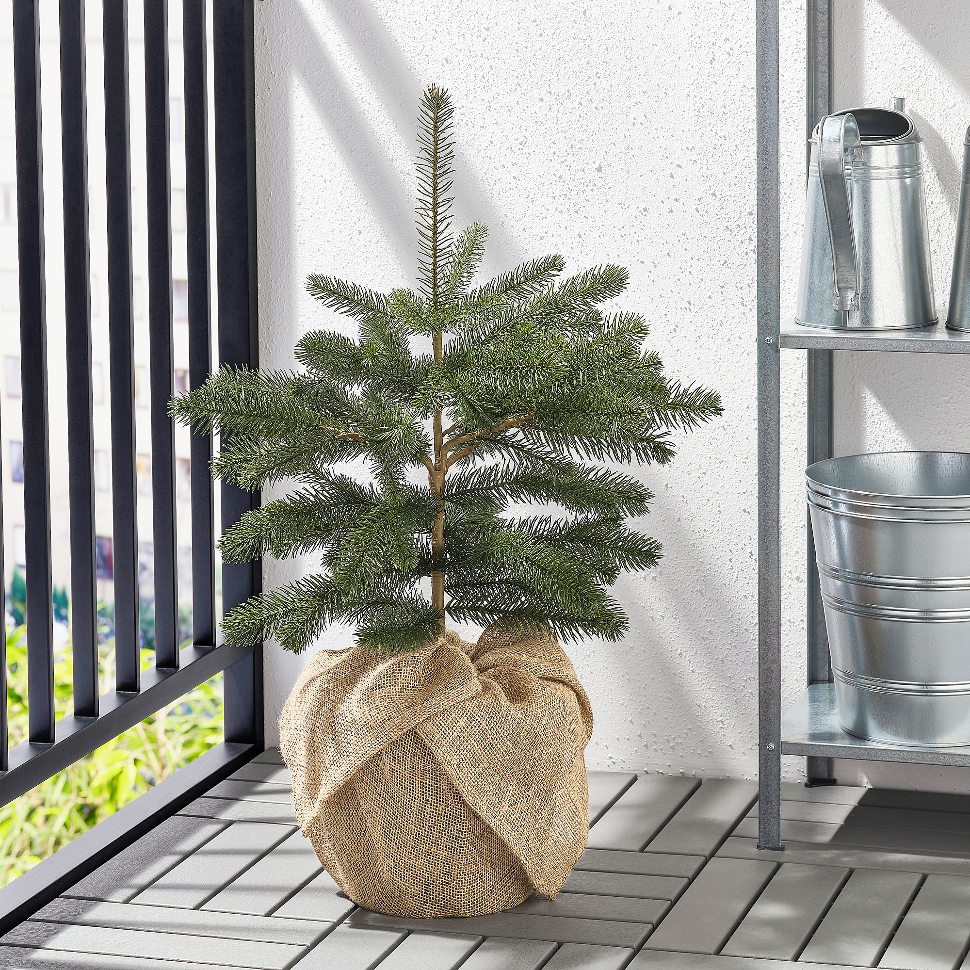 VINTER 2020 artificial potted plant, in/outdoor jute/Christmas tree green IKEA Hong Kong and