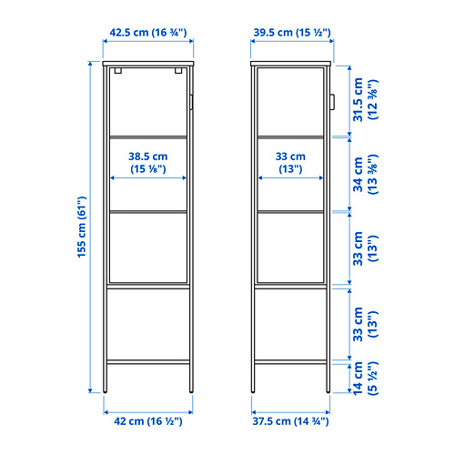 RUDSTA glass-door cabinet