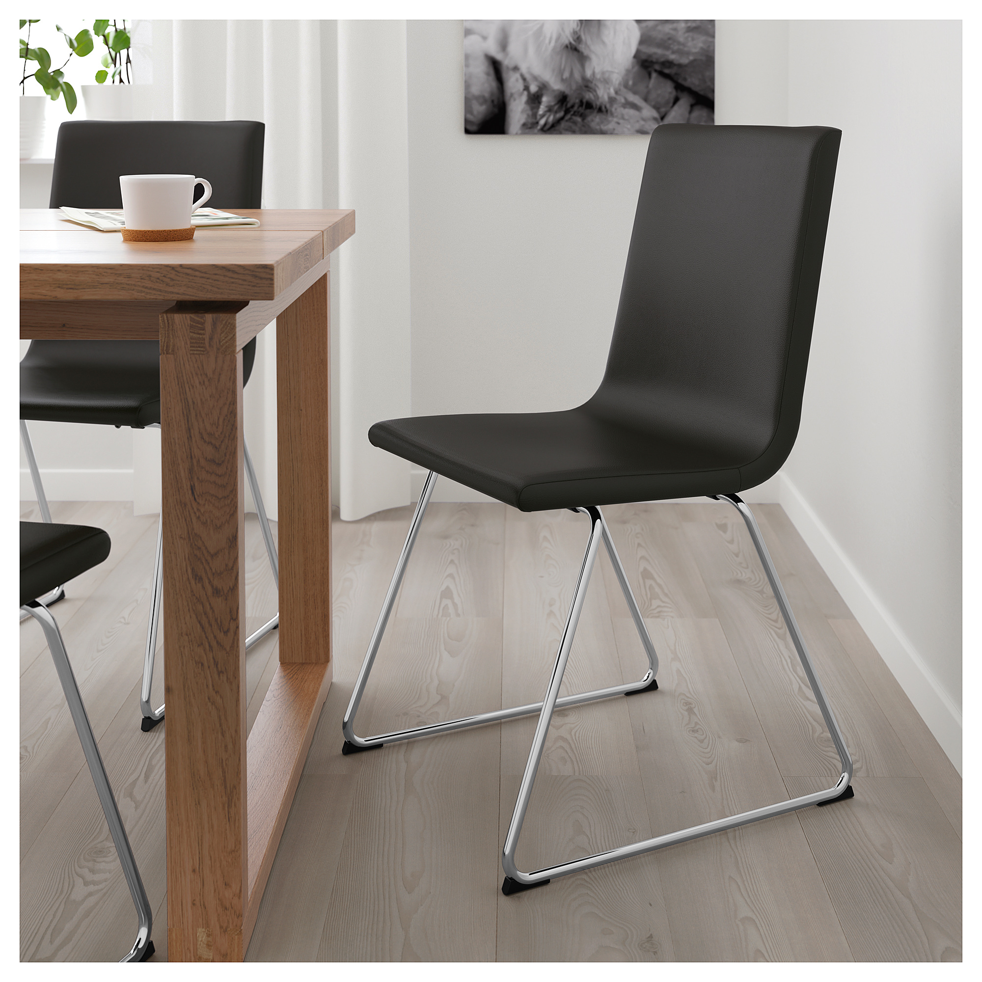 VOLFGANG chair, chromeplated/Bomstad black IKEA Hong Kong and Macau