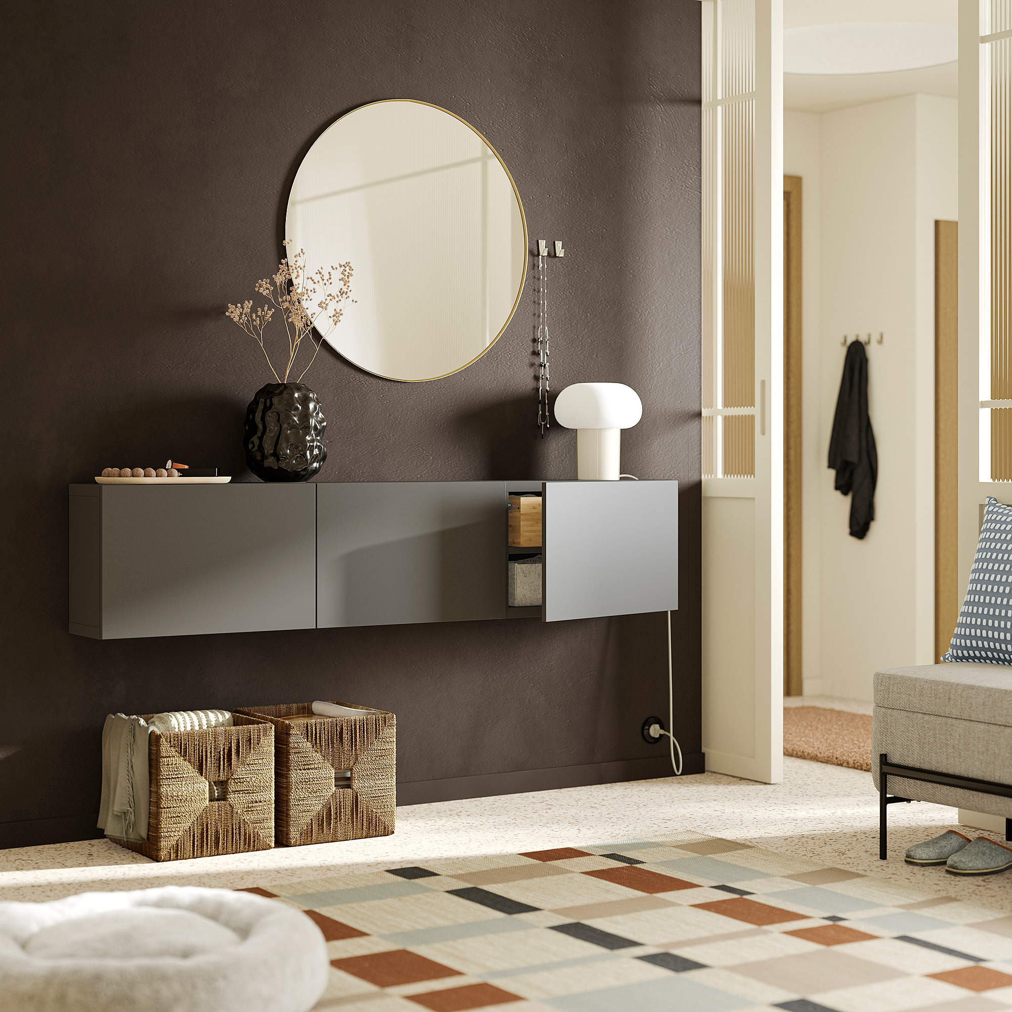 BESTÅ wall-mounted cabinet combination