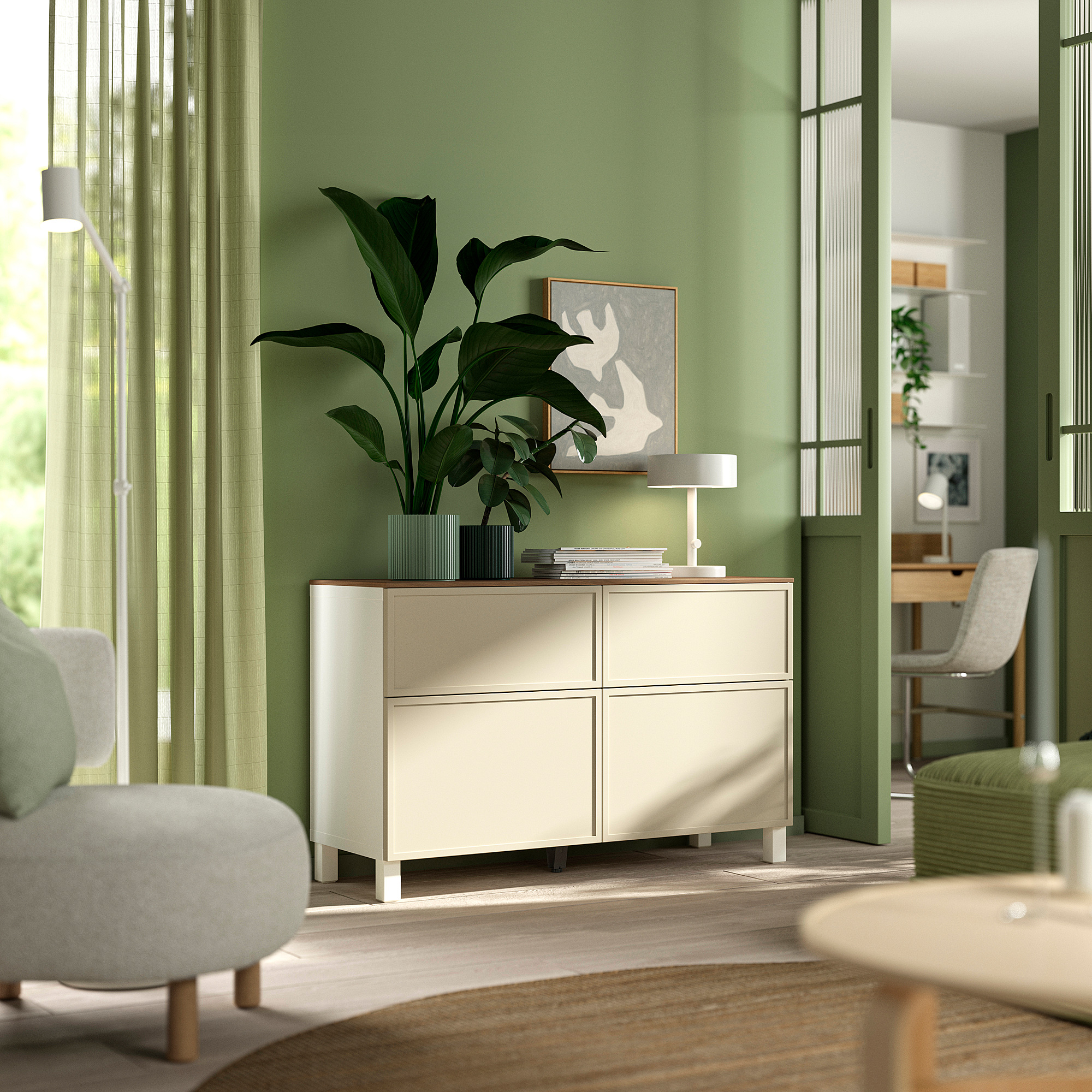 BESTÅ storage combination w doors/drawers