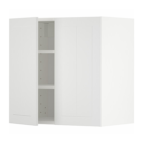 METOD wall cabinet with shelves/2 doors