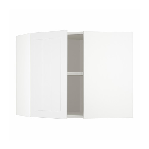 METOD corner wall cabinet with shelves