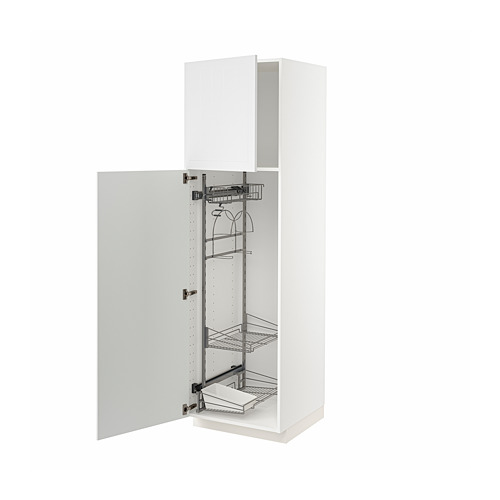 METOD high cabinet with cleaning interior