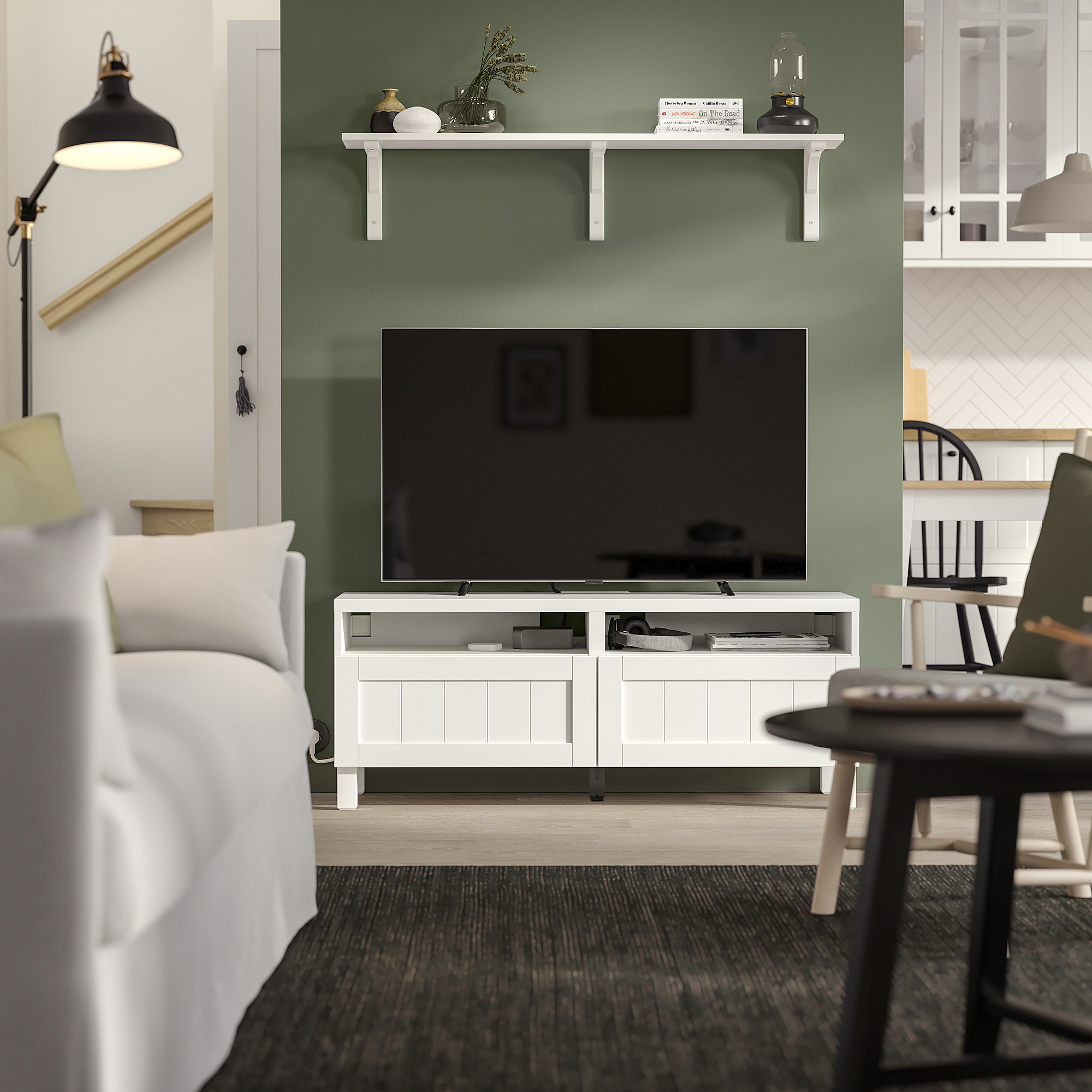 BESTÅ TV bench with drawers