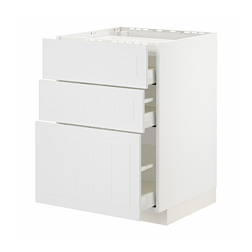 METOD/MAXIMERA base cab f hob/3 fronts/3 drawers