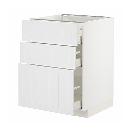 METOD/MAXIMERA base cabinet with 3 drawers