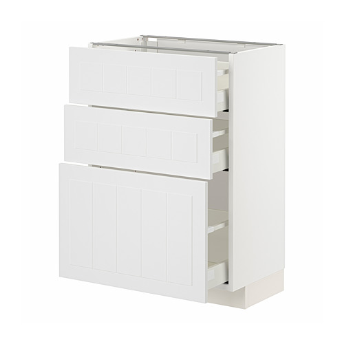 METOD/MAXIMERA base cabinet with 3 drawers