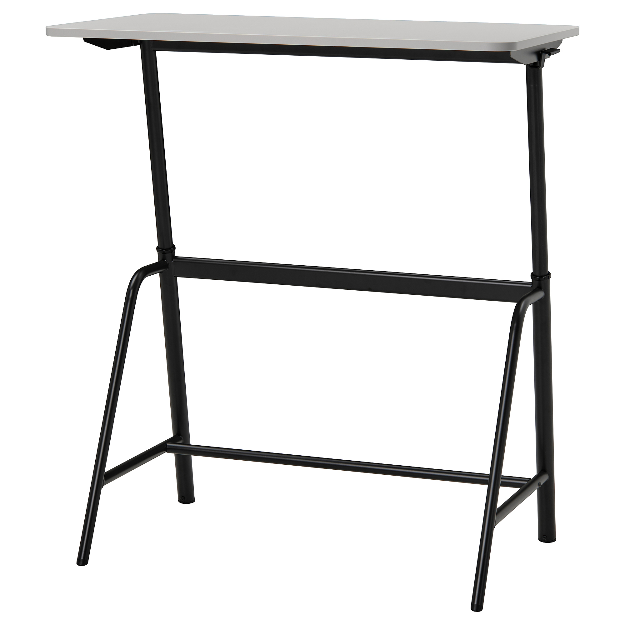 GLADHÖJDEN - desk sit/stand, light grey/anthracite, 100x60 cm