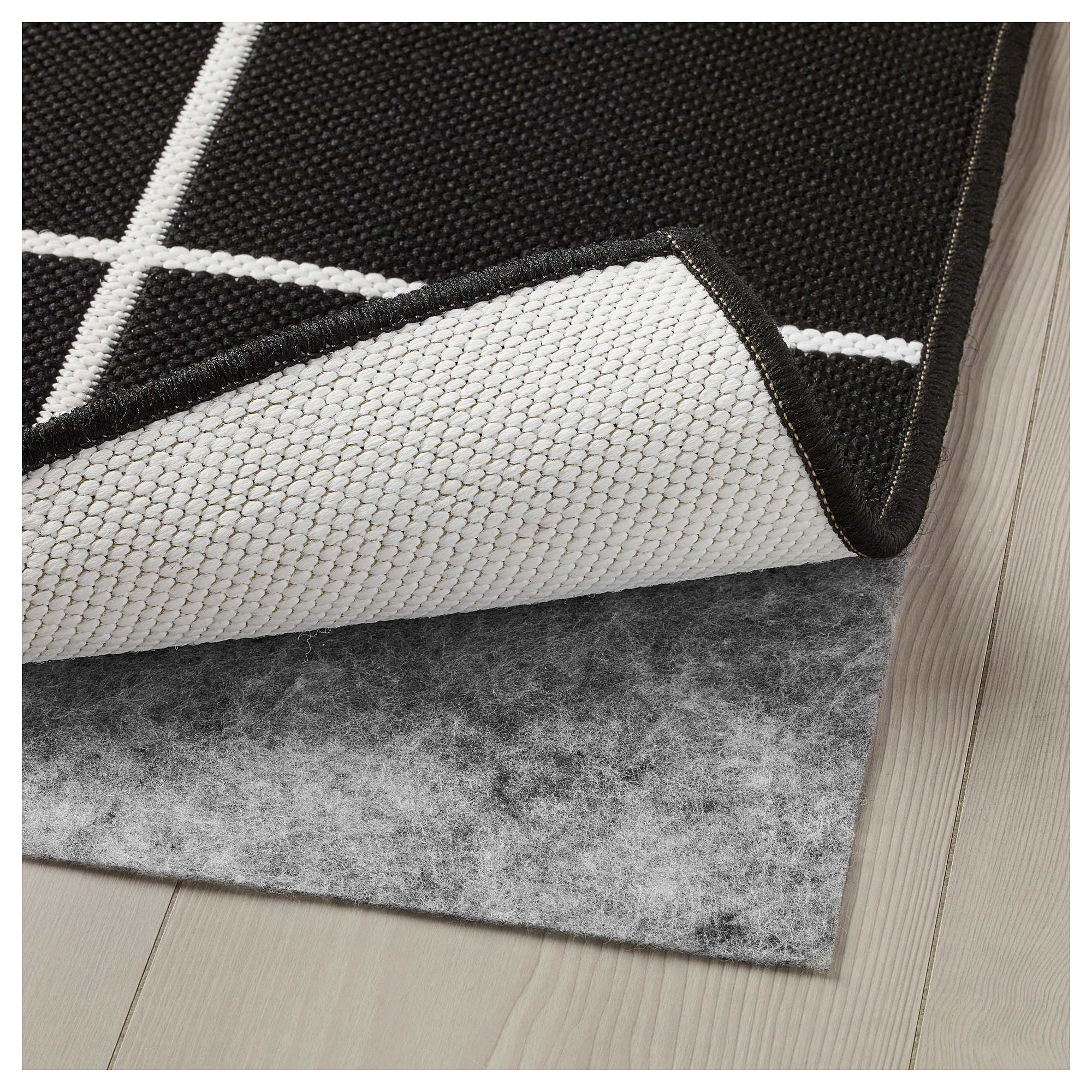 SVALLERUP rug flatwoven, in/outdoor, black/white IKEA Hong Kong and