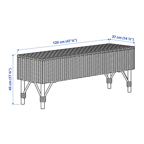 TOLKNING bench with storage