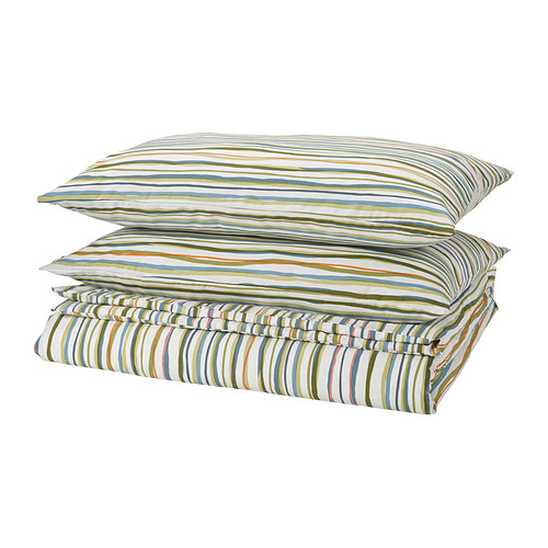 SUMPGRÖE duvet cover and 2 pillowcases