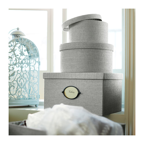 KVARNVIK storage box with lid