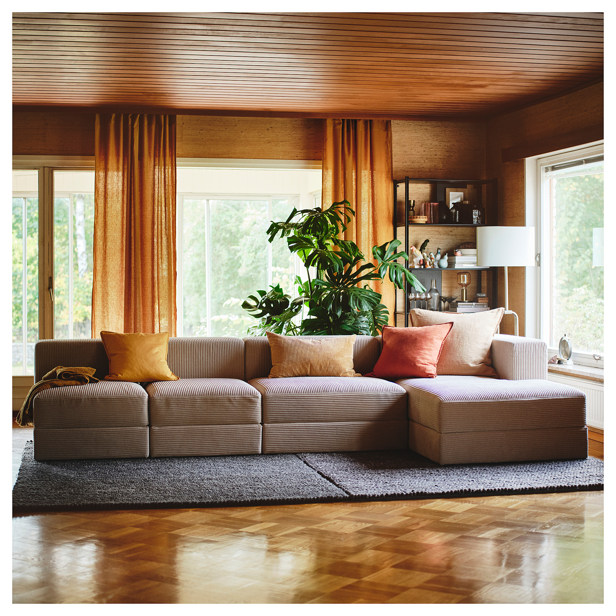 JÄTTEBO 4,5-seat mod sofa w chaise longue