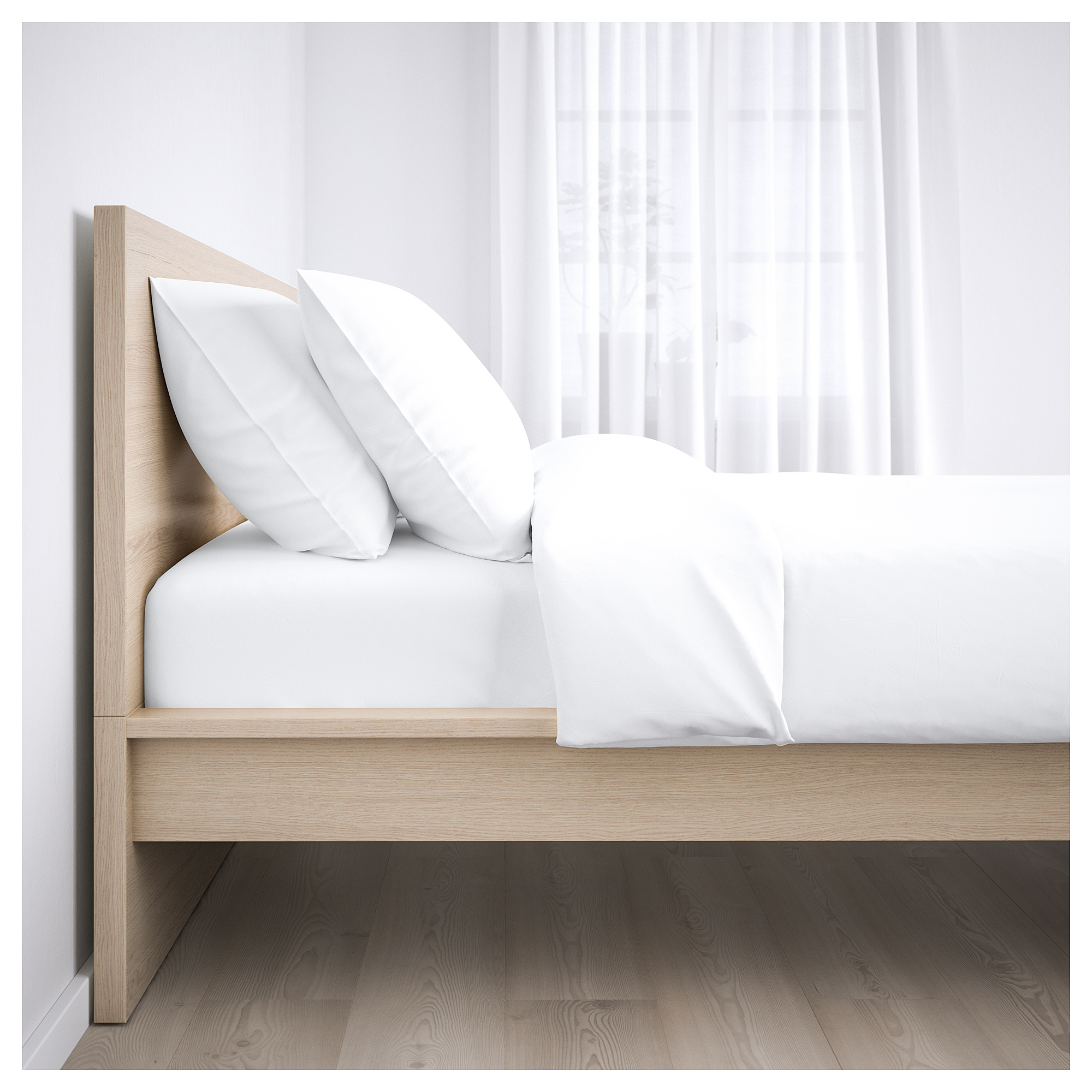 MALM - bed frame, high, LURÖY, king 