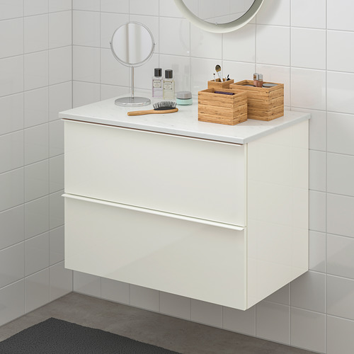 TOLKEN/GODMORGON wash-stand with 2 drawers