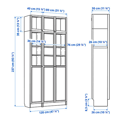 BILLY/OXBERG bookcase