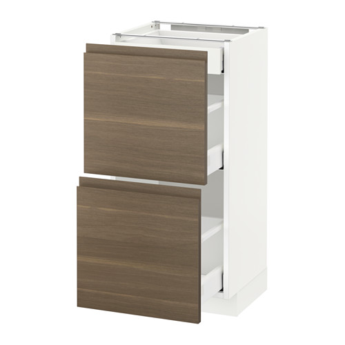 METOD base cab with 2 fronts/3 drawers