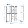 BILLY/OXBERG bookcase with panel/glass doors