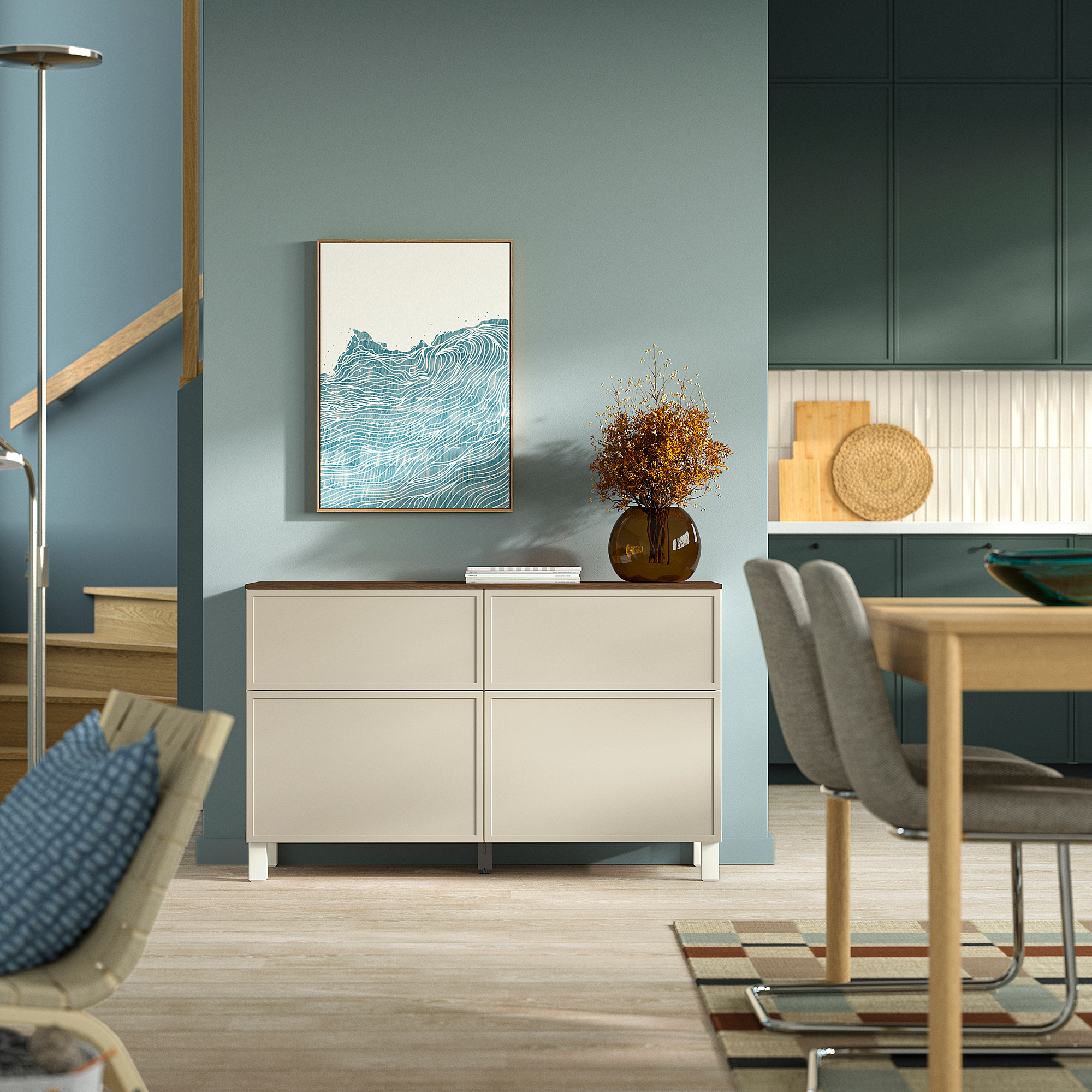 BESTÅ storage combination w doors/drawers