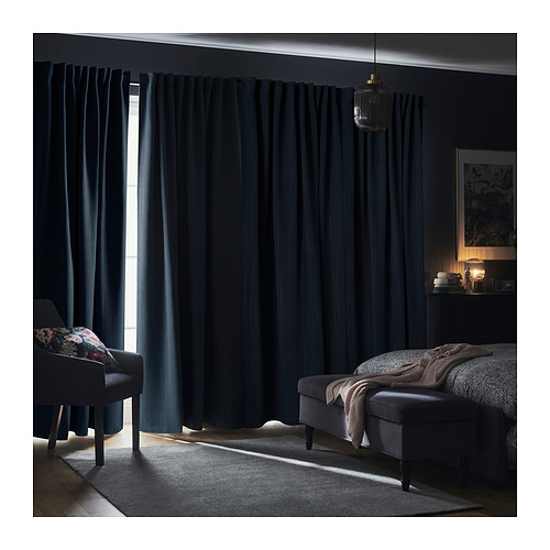 PRAKTTIDLÖSA room darkening curtains, 1 pair
