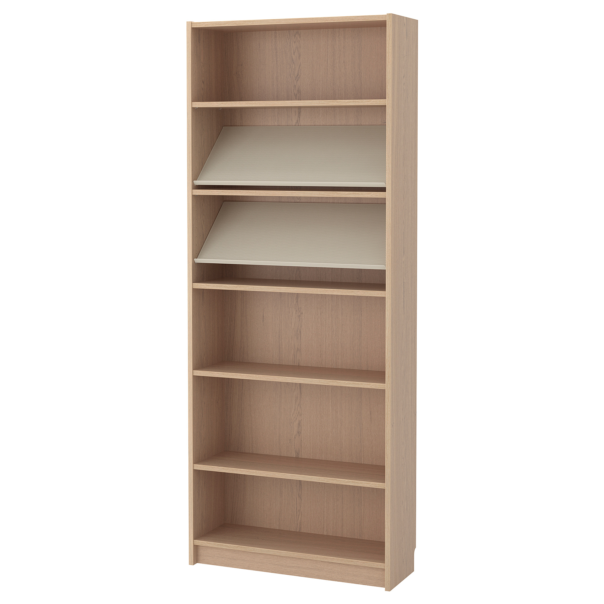 Billy Bottna Bookcase With Display Shelf White Stained Oak