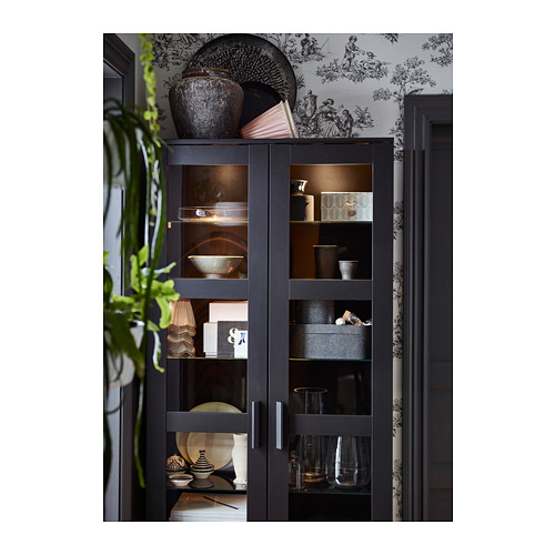 BRIMNES glass-door cabinet