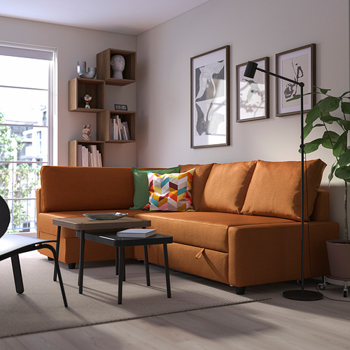 KLAGSHAMN/FRIHETEN corner sofa-bed with storage