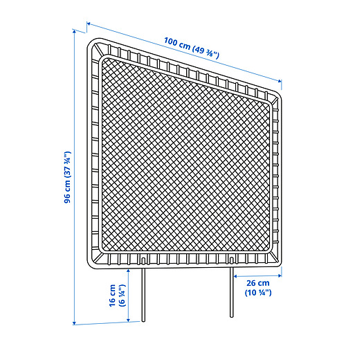 VEVELSTAD bed frame with 3 headboards