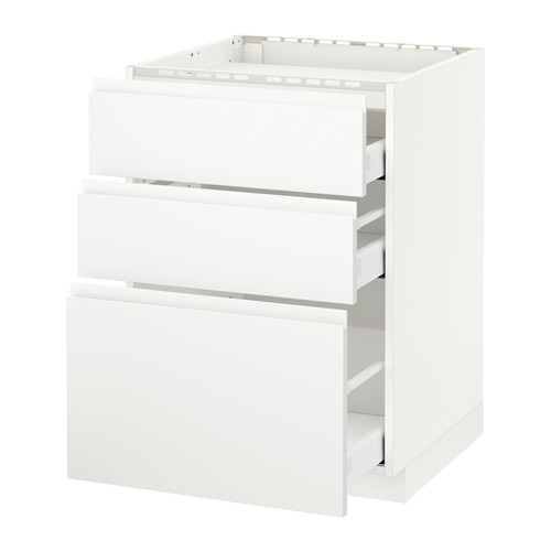 METOD/MAXIMERA base cab f hob/3 fronts/3 drawers