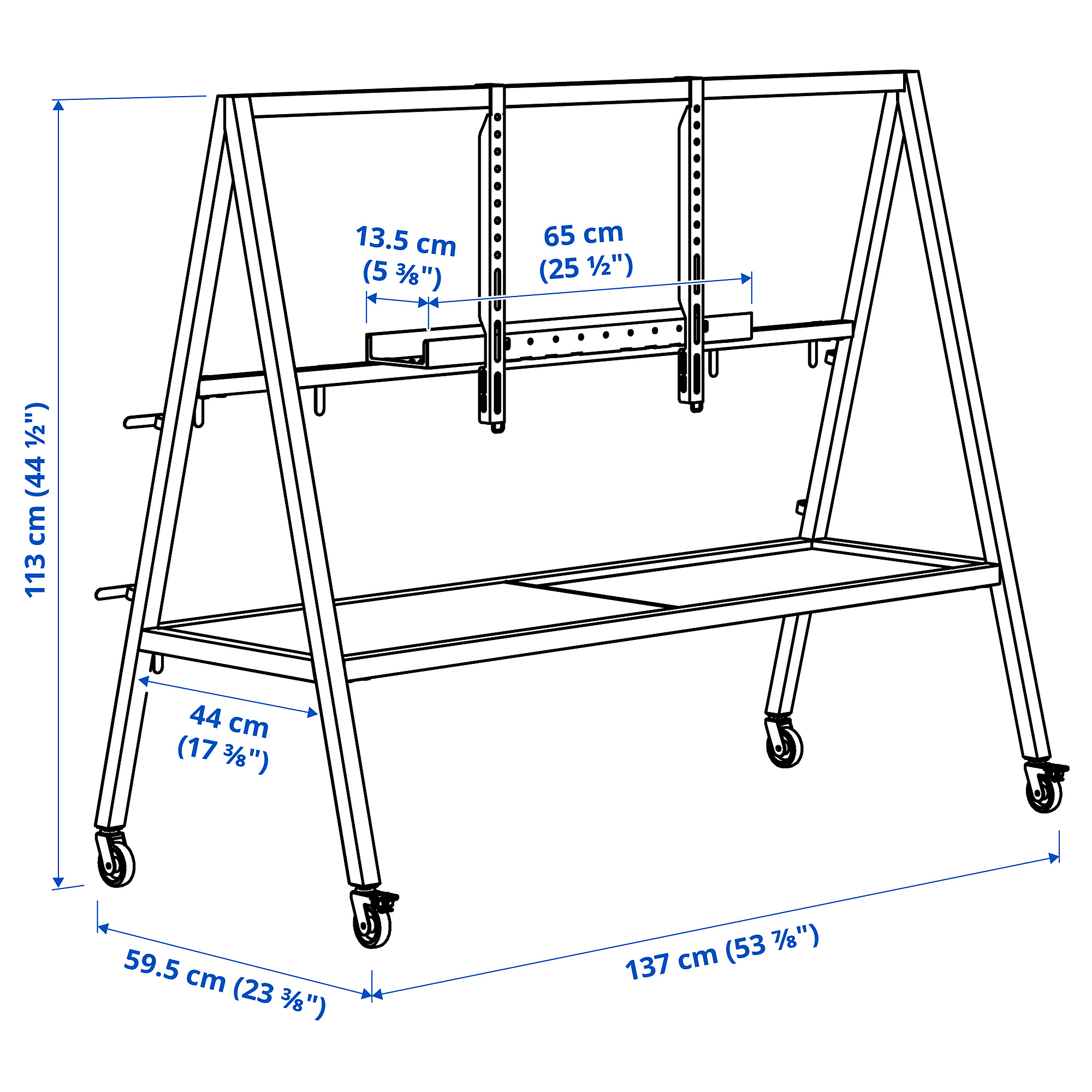 YXSTABY gaming tv stand on castors