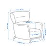 OSKARSHAMN wing chair with footstool