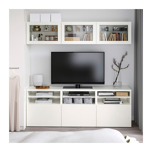 BESTÅ TV storage combination/glass doors