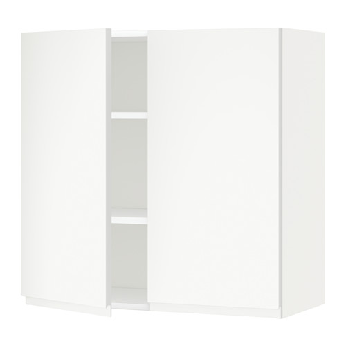 METOD wall cabinet with shelves/2 doors