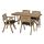 FALHOLMEN - table+4 chairs w armrests, outdoor, light brown stained/Järpön/Duvholmen anthracite | IKEA Hong Kong and Macau - PE807650_S1
