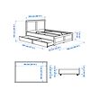 FÅGELFJÄLLET bed frame with 2 storage boxes