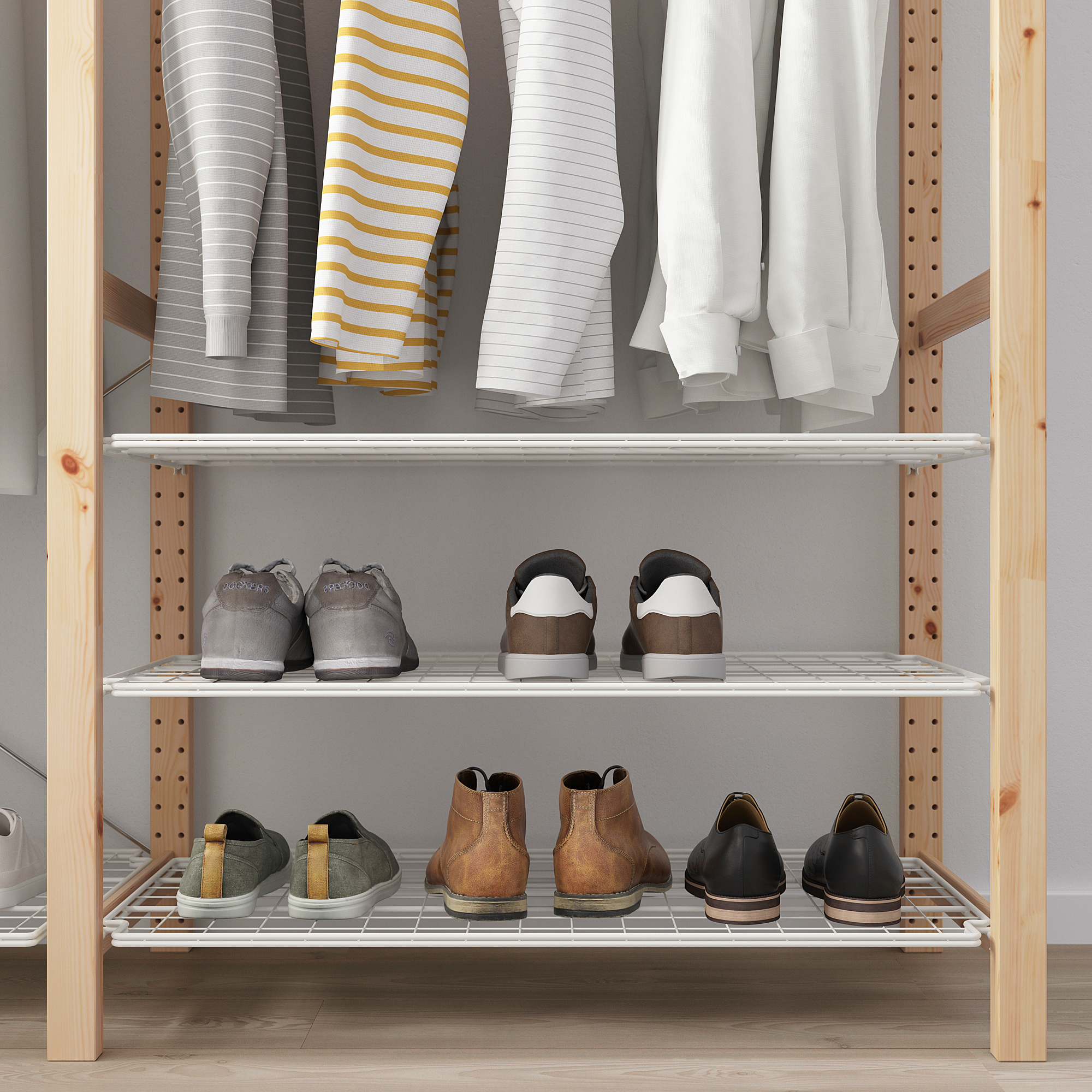 IVAR shelving unit with shelves/rails, pine IKEA Hong Kong and Macau