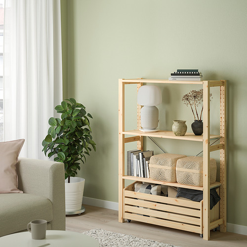 IVAR shelving unit with storage box