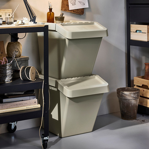 SORTERA sorting bin with lid