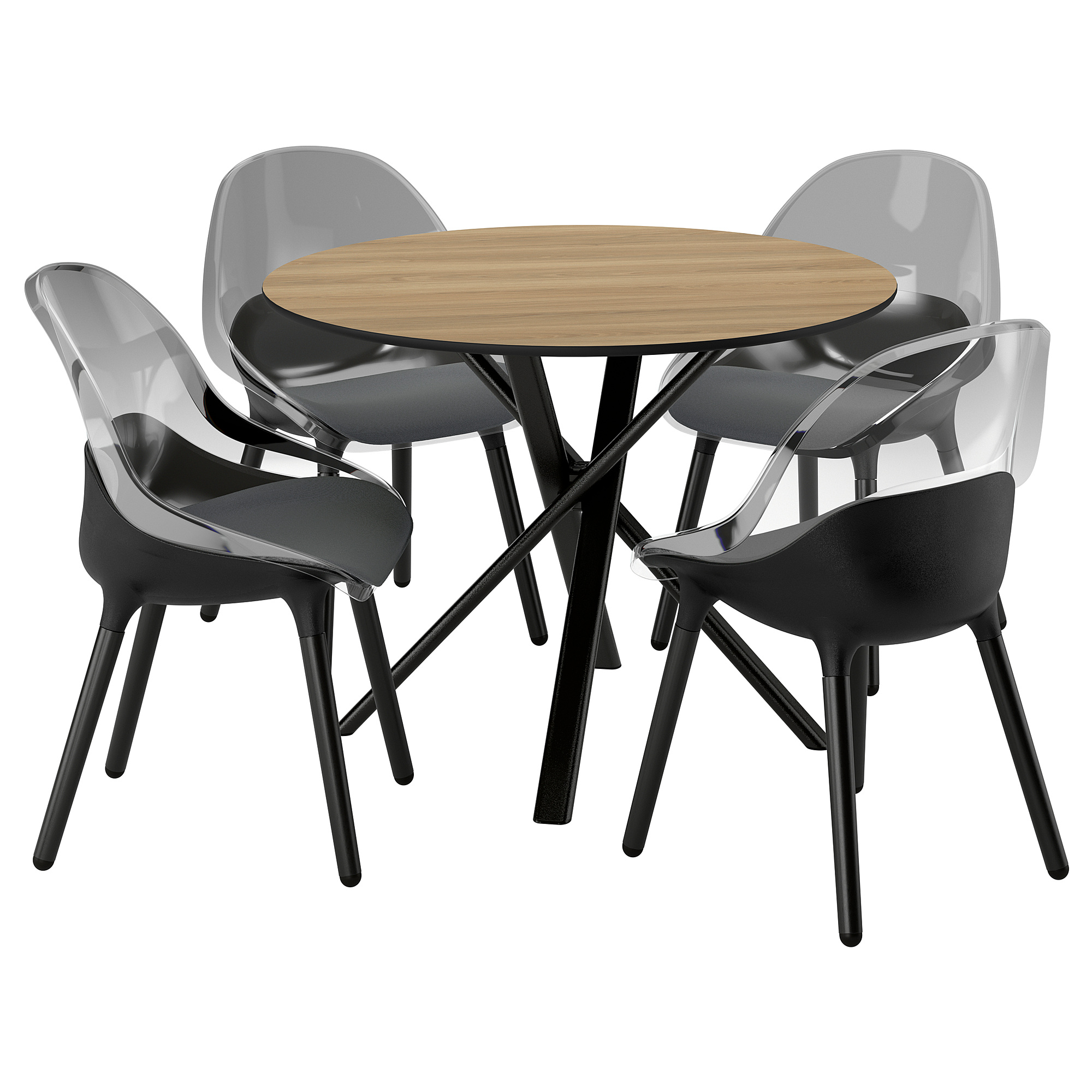 BALTSAR/NORRMJÖLE table and 4 chairs