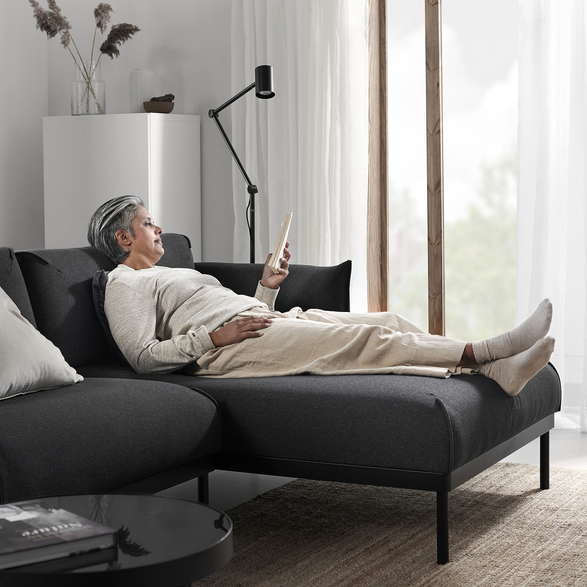 ÄPPLARYD 4-seat sofa with chaise longue