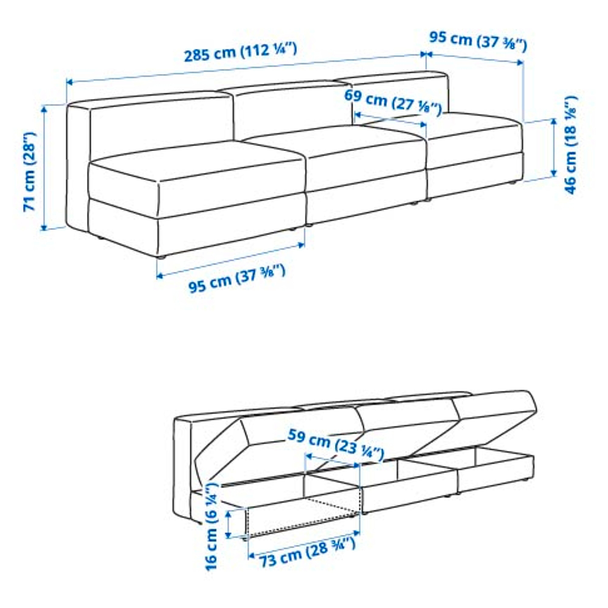 JÄTTEBO 4,5-seat modular sofa