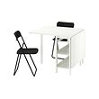 VIHALS table and 2 folding chairs