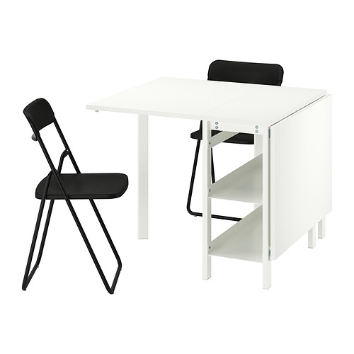 VIHALS table and 2 folding chairs