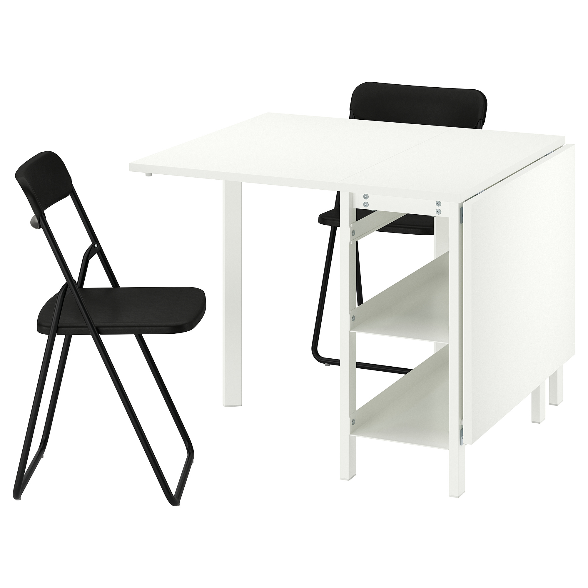 VIHALS table and 2 folding chairs
