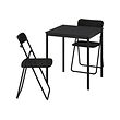 VIHALS/SANDSBERG table and 2 folding chairs