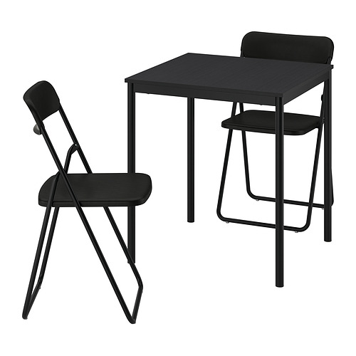 VIHALS/SANDSBERG table and 2 folding chairs